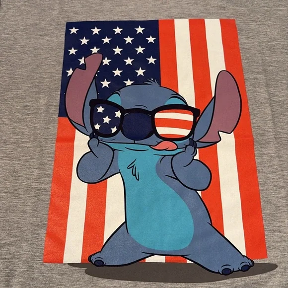 Disney’s Stitch American Flag Graphic T-Shirt - Picture 8 of 10